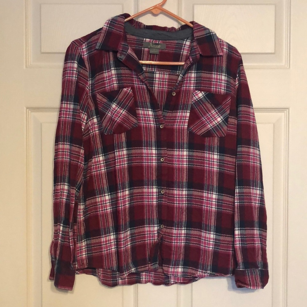 Pink plaid shirt